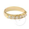 Anel Meia Aliança 6 Diamantes 11 pontos Ouro 18k