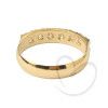 Anel Meia Aliança 6 Diamantes 11 pontos Ouro 18k