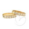 Anel Meia Aliança 6 Diamantes 11 pontos Ouro 18k