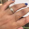 Aliança Comfot Giratória Bicolor Ouro 18k