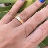 Aliança Quadrada 3.5mm Ouro 18k