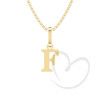 Pingente Letra F Pequena Ouro 18k