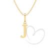 Pingente Letra J Pequena Ouro 18k