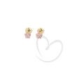Brinco Baby Estrelinha Rosa Ouro 18k