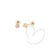Brinco Baby Estrelinha Rosa Ouro 18k