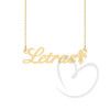Gargantilha Letras Símbolo Ouro 18k