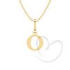 Pingente Letra O Pequena Ouro 18k