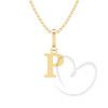 Pingente Letra P Pequena Ouro 18k
