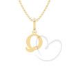Pingente Letra Q Pequena Ouro 18k