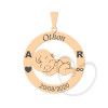 Pingente Menino Nascimento Frase Personalizada Ouro 18k