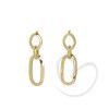 Brinco Oval Esticado Ouro 18k