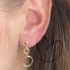 Brinco Argola Elos Redondos Ouro 18k