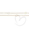 Corrente Portuguesa com Argolas Diamantadas 60cm Ouro 18k