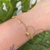 Pulseira Portuguesa Três Corações Ouro 18k