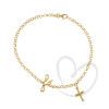 Pulseira Portuguesa Fé Ouro 18k